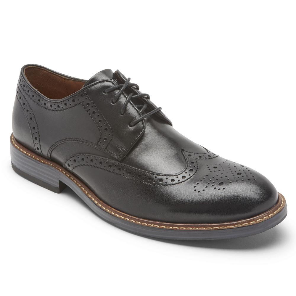 Rockport Lace Up For Mens Black - Kenton Wingtip - QS9803612